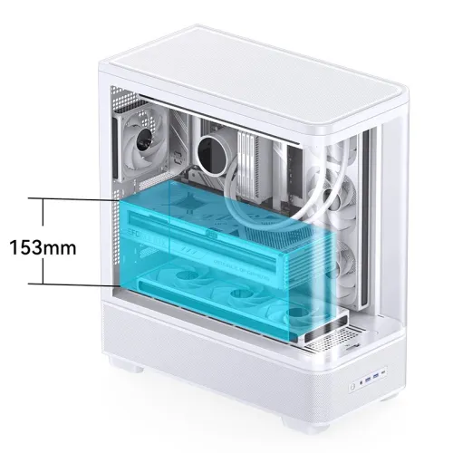 CASE PC JONSBO TK-5 WHITE– Mid Tower ATX| VGA 460mm| AIO 360mm